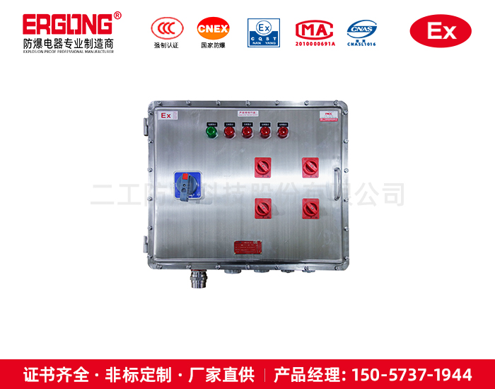 不銹鋼防爆配電箱帶防爆插銷5回路